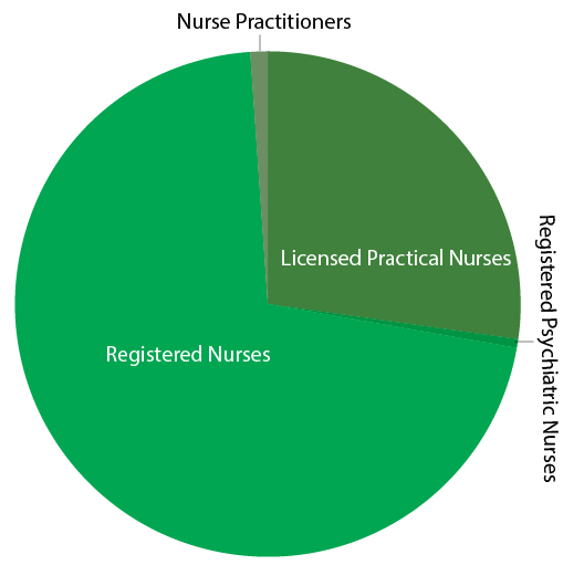 Regulated internationally educated nurses in Canada by profession